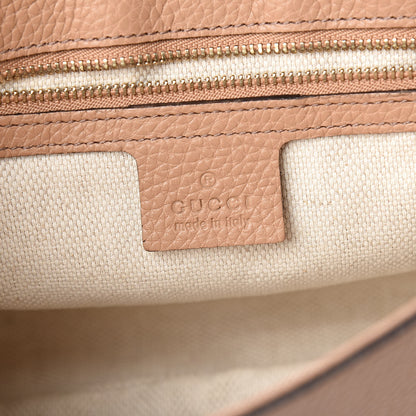 Gucci Pebbled Calfskin Medium Soho Flap Crossbody Camelia 6 of 10