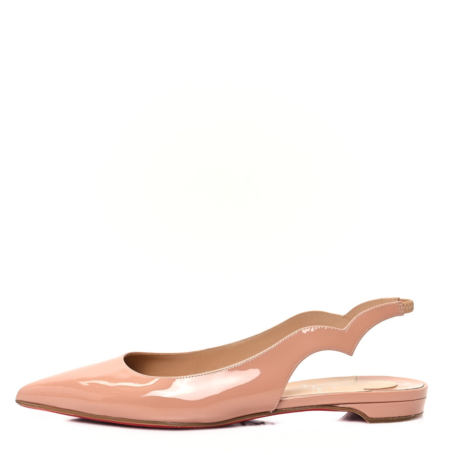 Patent Hot Chickita Slingback Flats 38.5 Nude