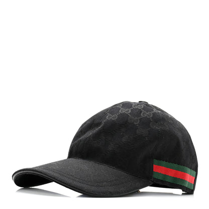 Gucci Monogram Web Baseball Hat S Black 1 of 9