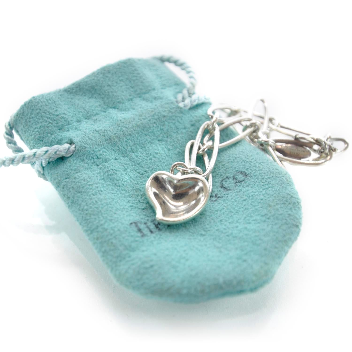 Tiffany Sterling Silver Elsa Peretti Full Heart Bracelet 3 of 4