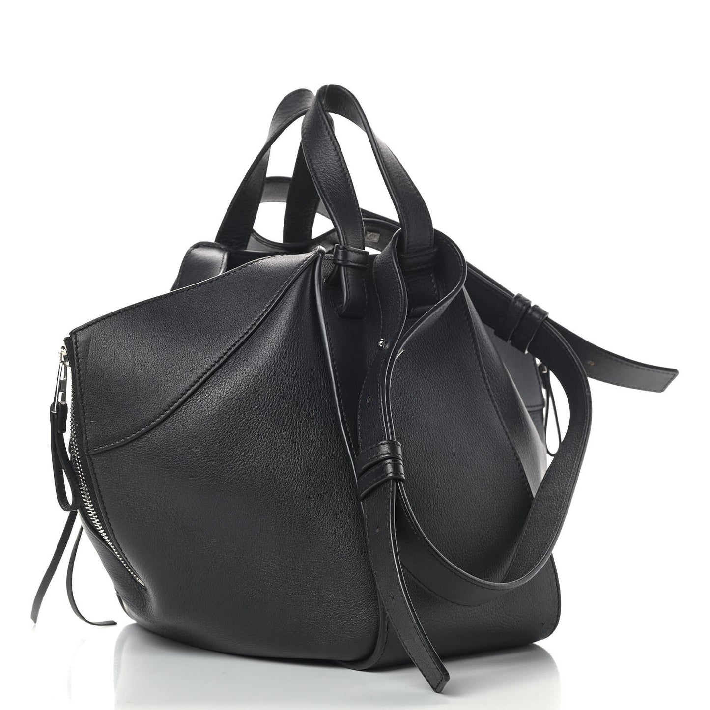Calfskin Small Hammock Shoulder Bag Black