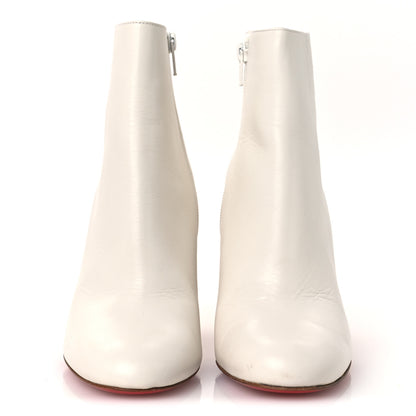 Christian Louboutin Smooth Calfskin Suzi Folk 85 Ankle Boots 38 White 3 of 11