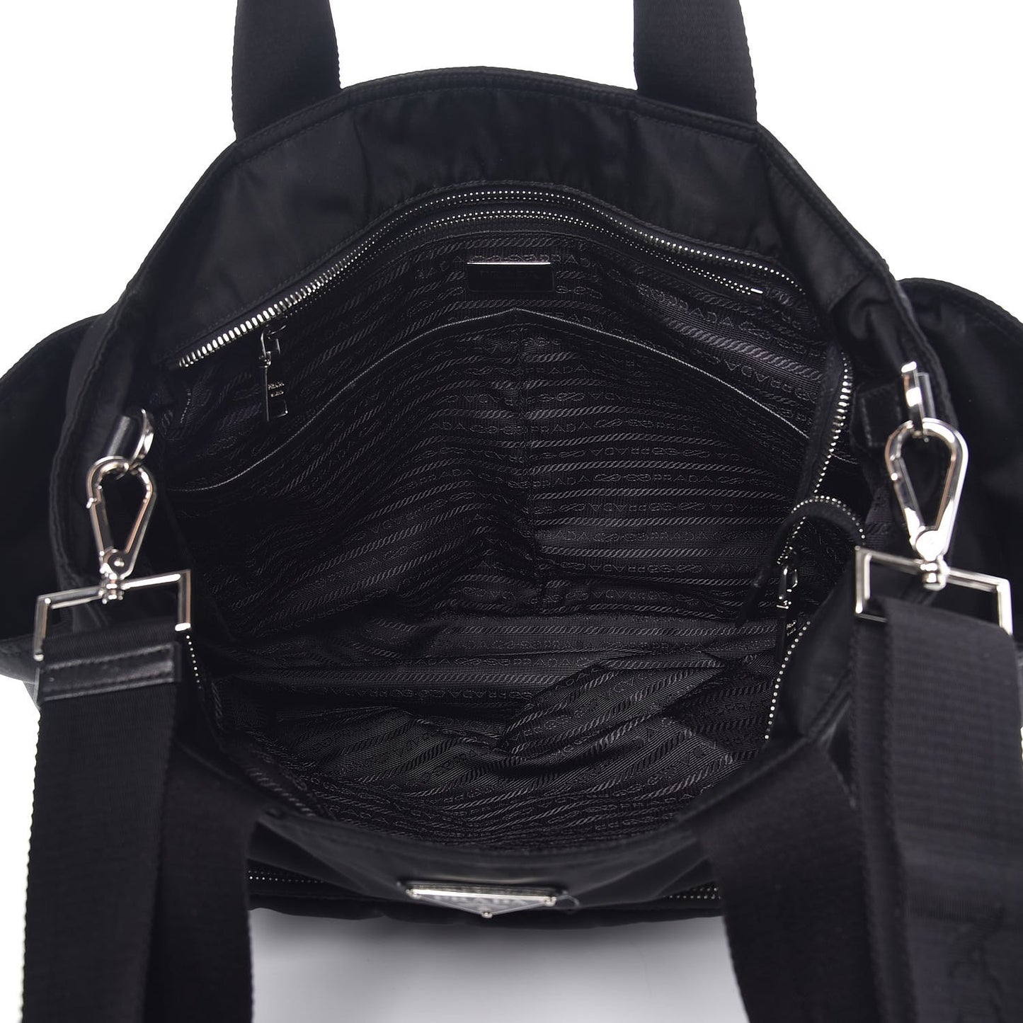 Tessuto Nylon Vela Diaper Bag Black