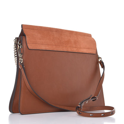 Chloe Suede Calfskin Medium Faye Shoulder Bag Tobacco 4 of 9