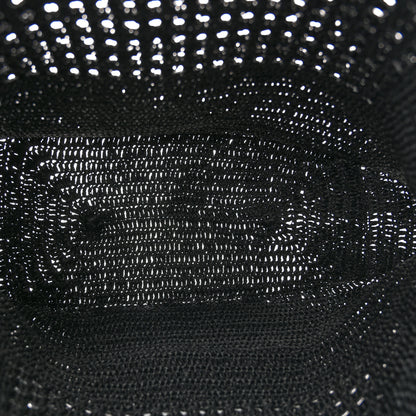 Saint Laurent Raffia Monogram Le 5 A 7 Medium Tote Black 5 of 11