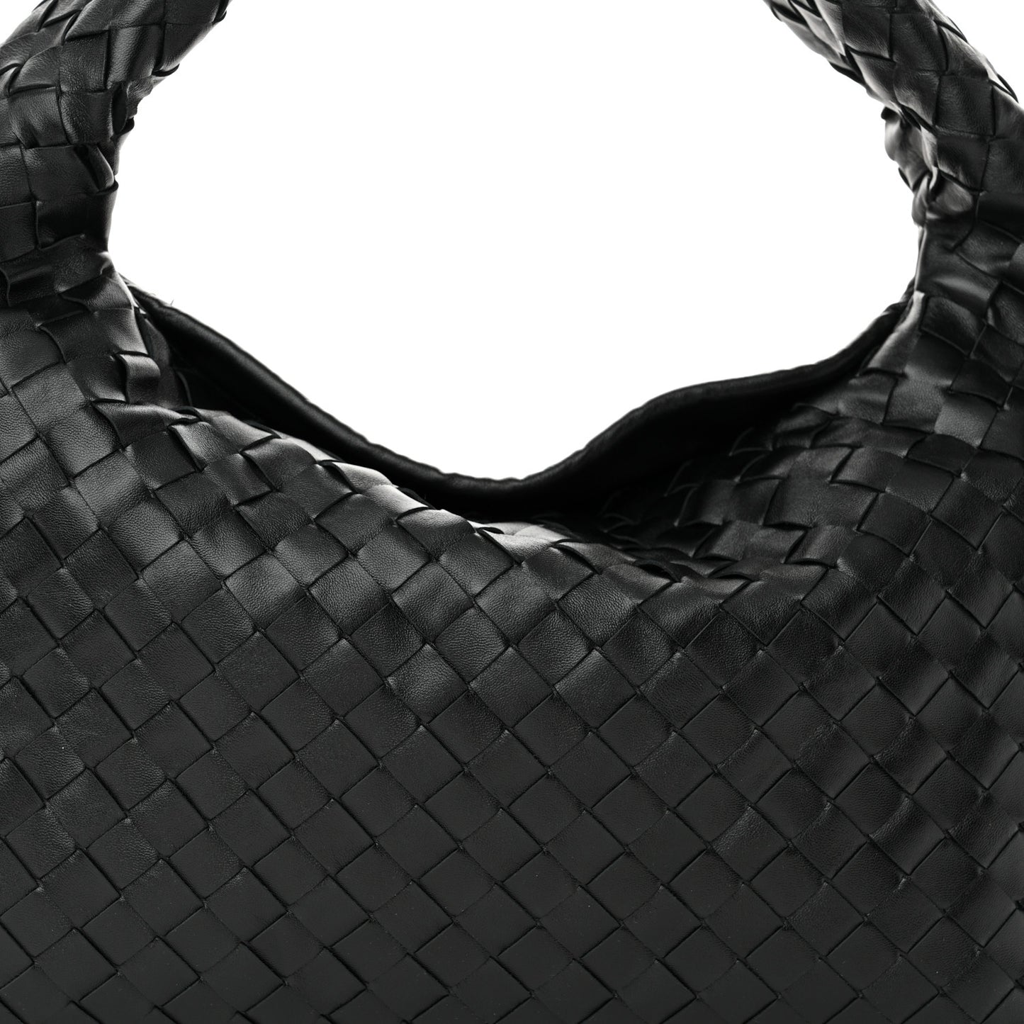 Calfskin Intrecciato Small Hop Black