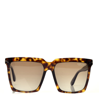 Tom Ford Acetate Polarized Sabrina Cat Eye Sunglasses TF764 Dark Havana 2 of 8