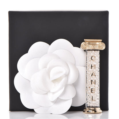 Chanel Pearl Ancient Greek Column Brooch Gold 5 of 5