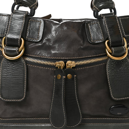 Chloe Calfskin Large Bay Tote Dark Grey 7 of 9