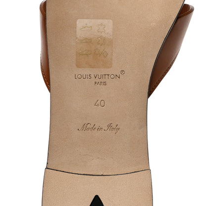 Louis Vuitton Calfskin LV Isola Flat Sandals 40 Tan 8 of 10