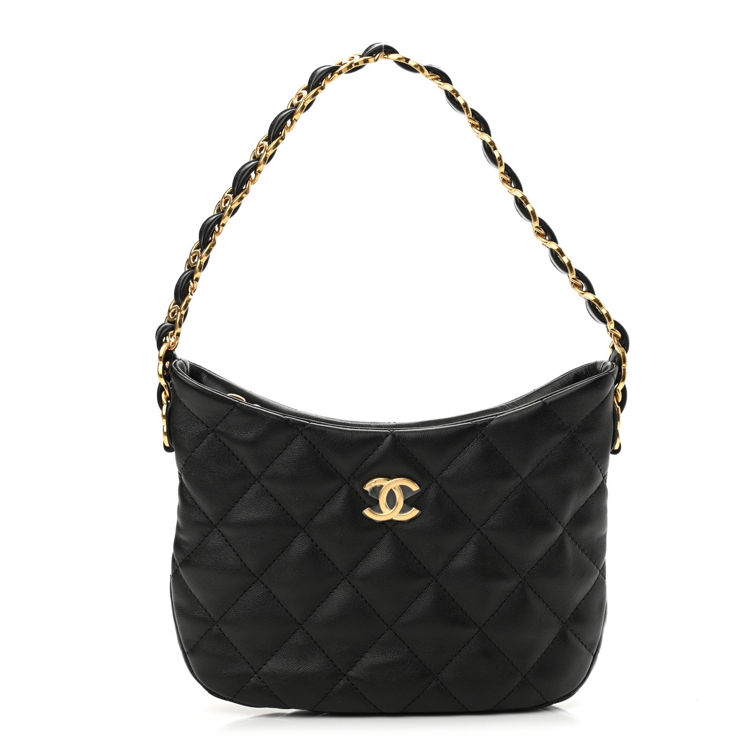Chanel Lambskin Quilted CC Links Hobo Black 1 of 11