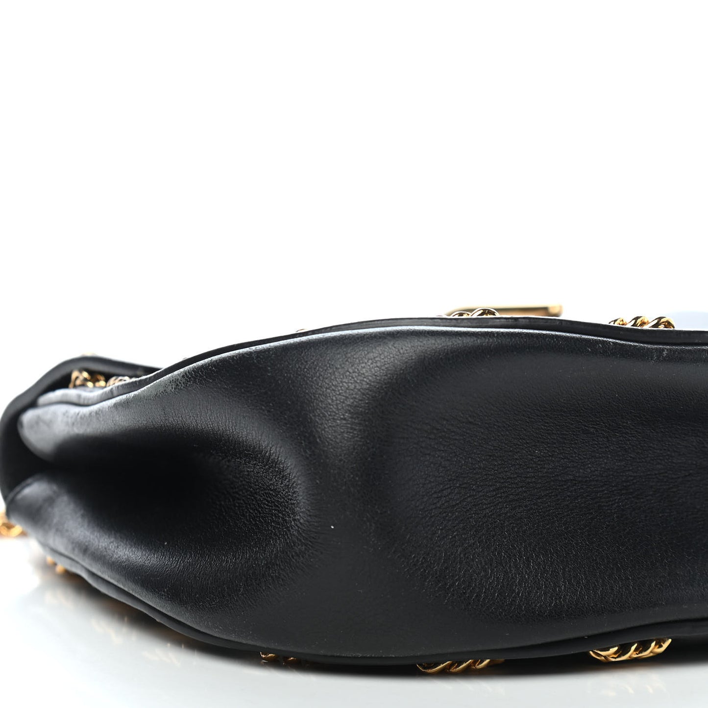 Calfskin Mini Drew Chain Shoulder Bag Black