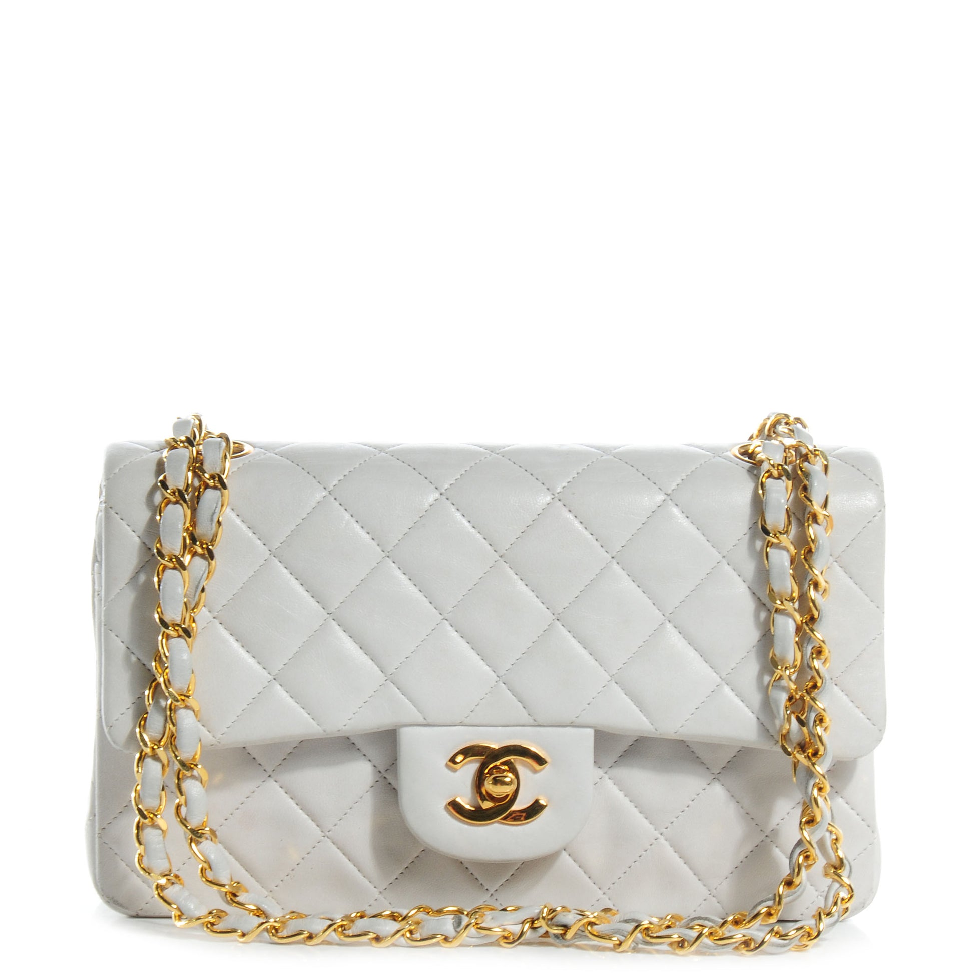 Chanel Lambskin Quilted Small Double Flap White 1 of 8