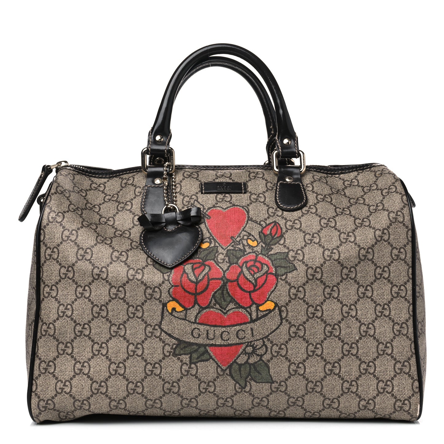 GG Plus Monogram Tattoo Heart Medium Joy Boston Dark Brown