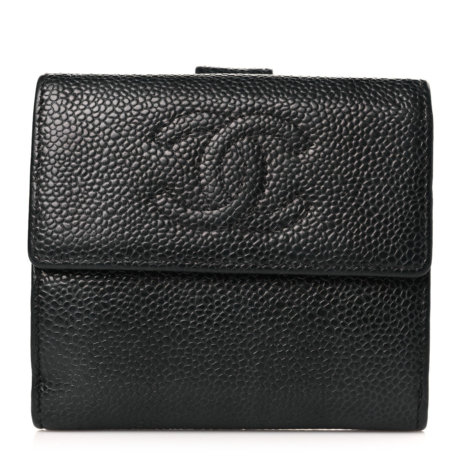 Chanel Caviar Timeless CC Compact Flap Wallet Black 1 of 7