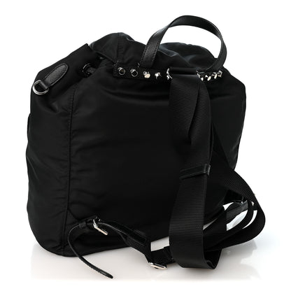 Prada Nylon New Vela Studded Backpack Black 3 of 11