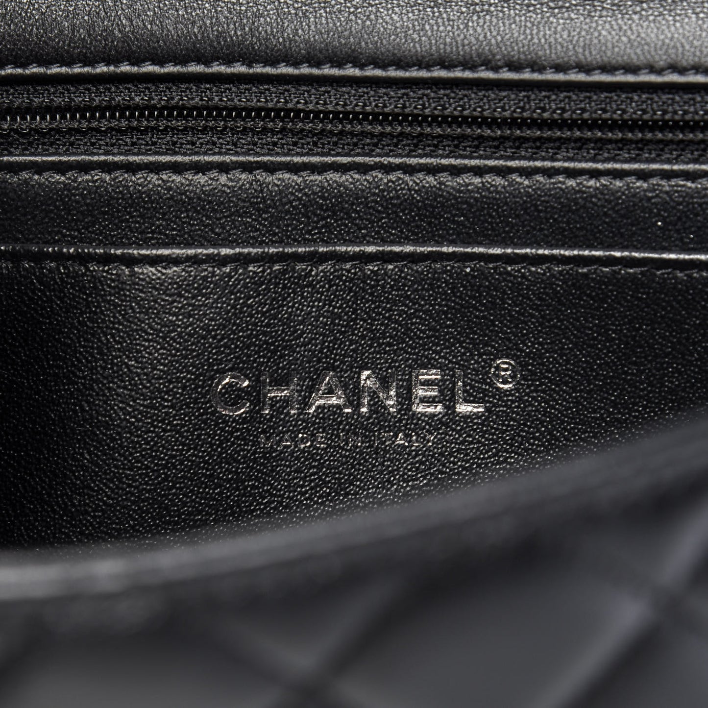 Lambskin Quilted Mini Rectangular Flap Black