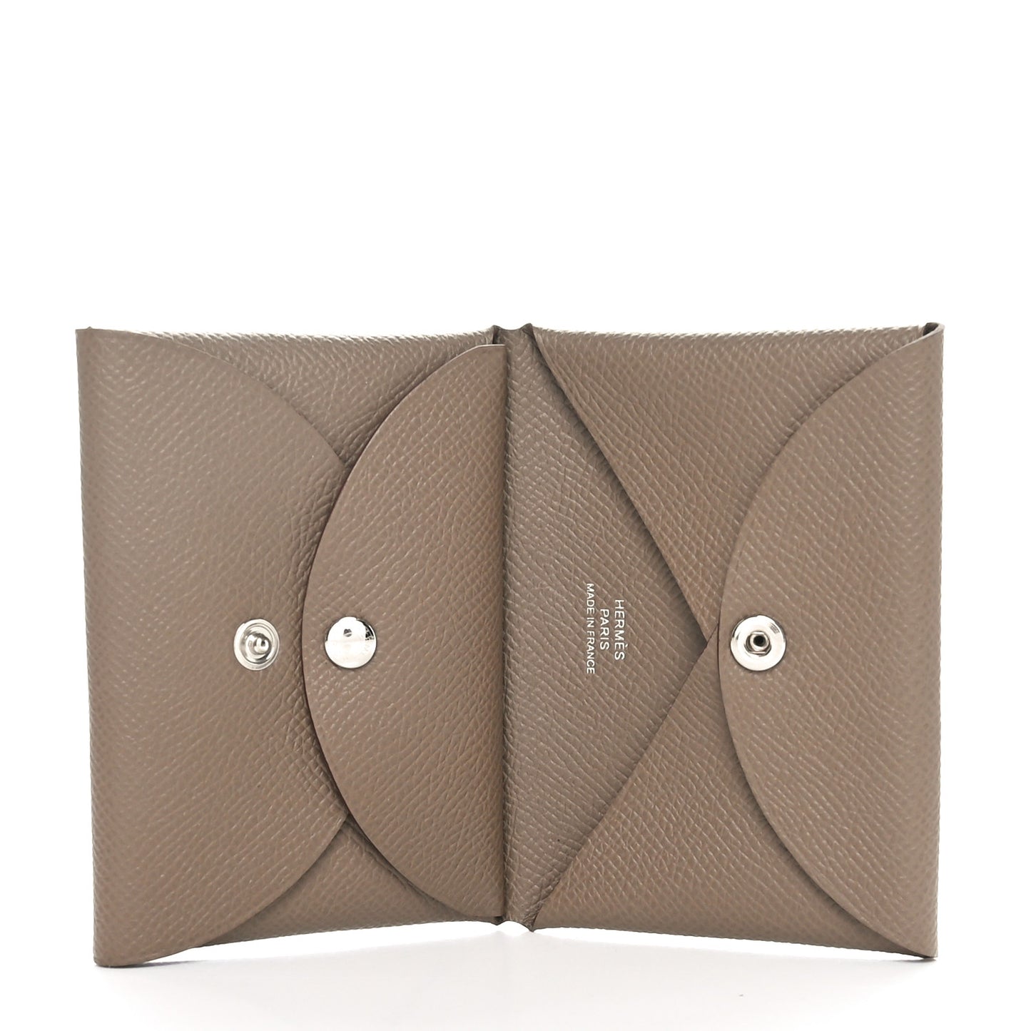 Epsom Calvi Duo Card Case Etoupe