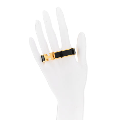 Hermes Enamel Narrow Clic Clac H Bracelet PM Black 2 of 6