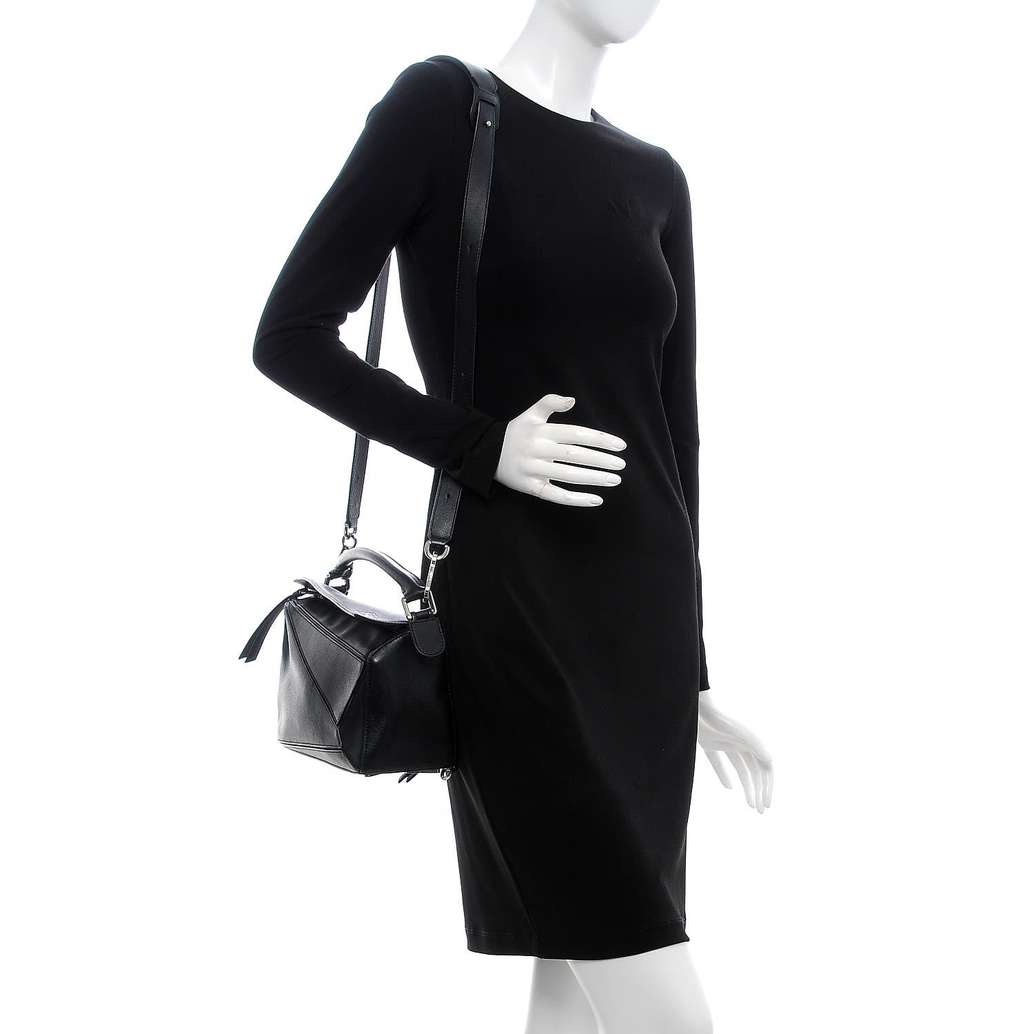 Loewe Calfskin Small Puzzle Bag Black 2 of 12