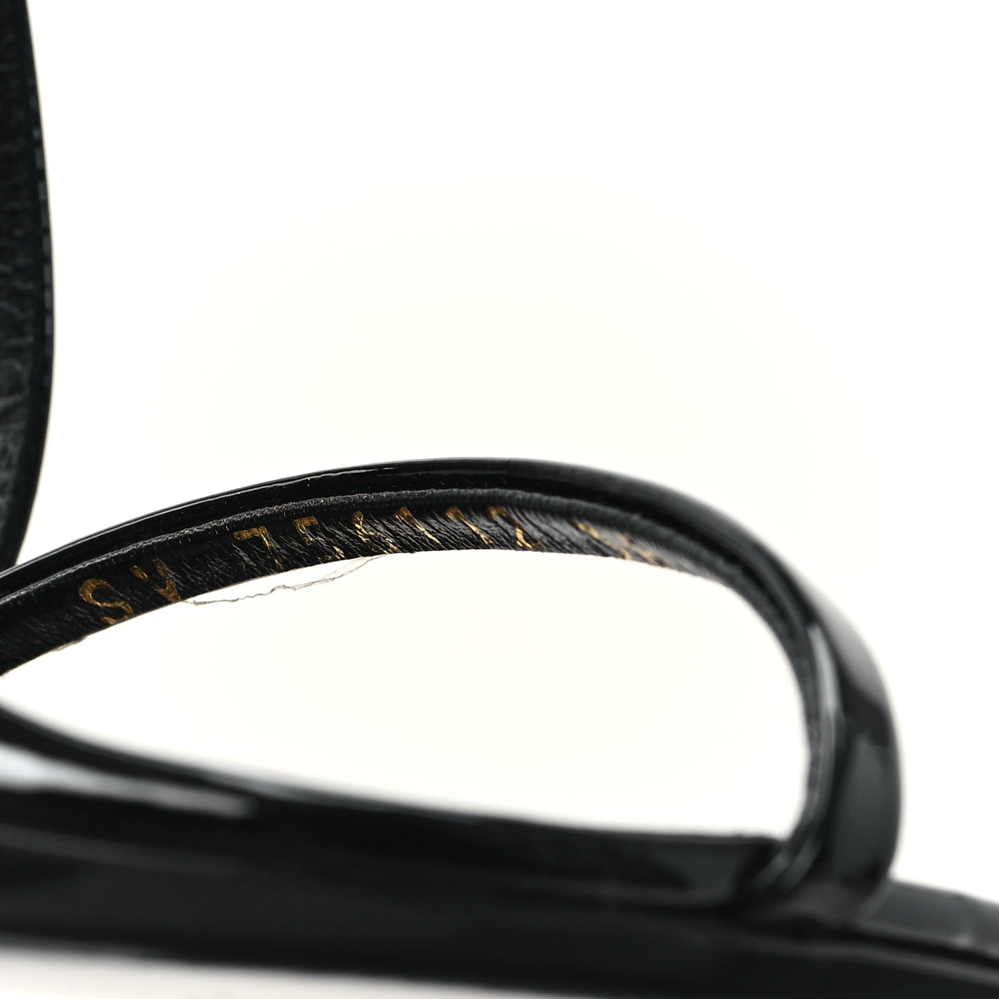 Patent Calfskin Dita 110 Sandals 38 Black