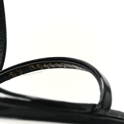 Saint Laurent Patent Calfskin Dita 110 Sandals 38 Black 9 of 10