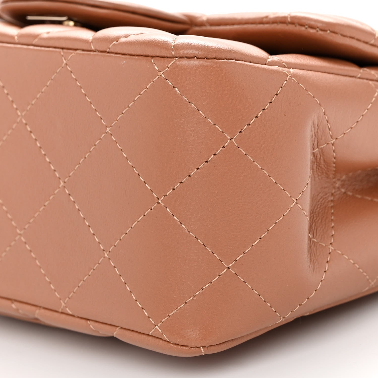 Chanel Lambskin Quilted Mini Square Flap Brown 10 of 12
