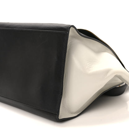 Celine Smooth Calfskin Suede Medium Tri-Color Trapeze Brown Black 8 of 8