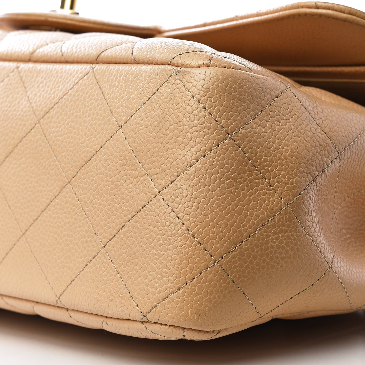 Chanel Caviar Quilted Jumbo Double Flap Beige 7 of 9