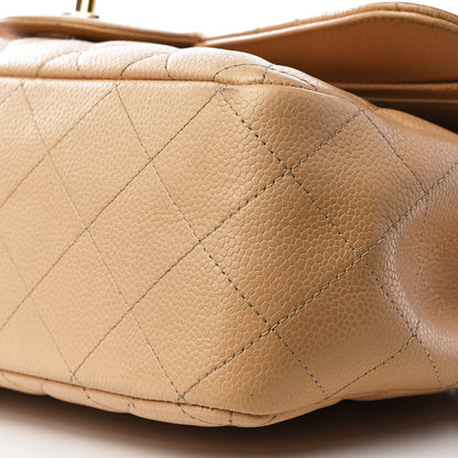Chanel Caviar Quilted Jumbo Double Flap Beige 7 of 9