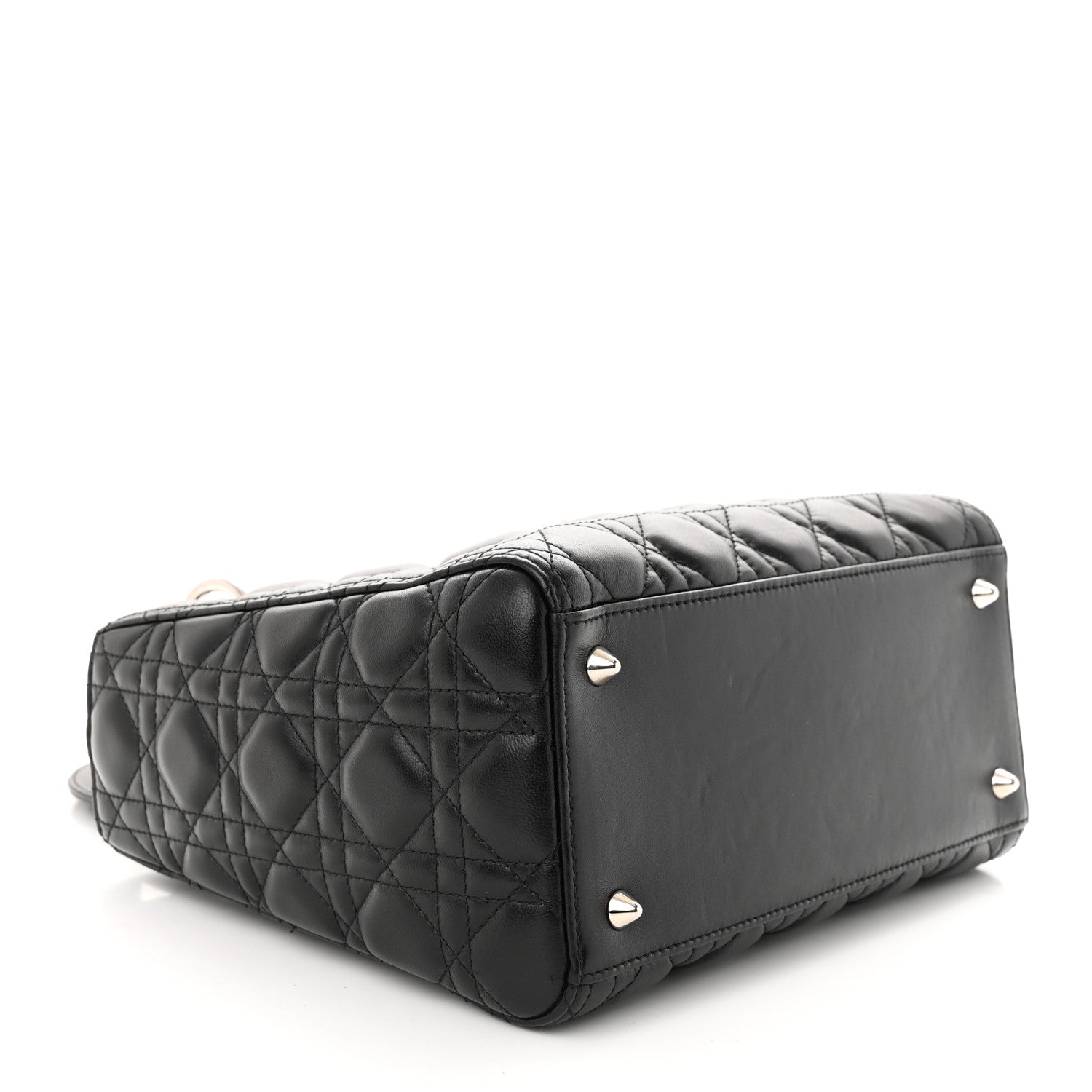 Christian Dior Lambskin Cannage Medium Lady Dior Black 4 of 11