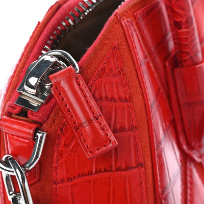 Givenchy Calfskin Crocodile Embossed Small Antigona Red 11 of 11
