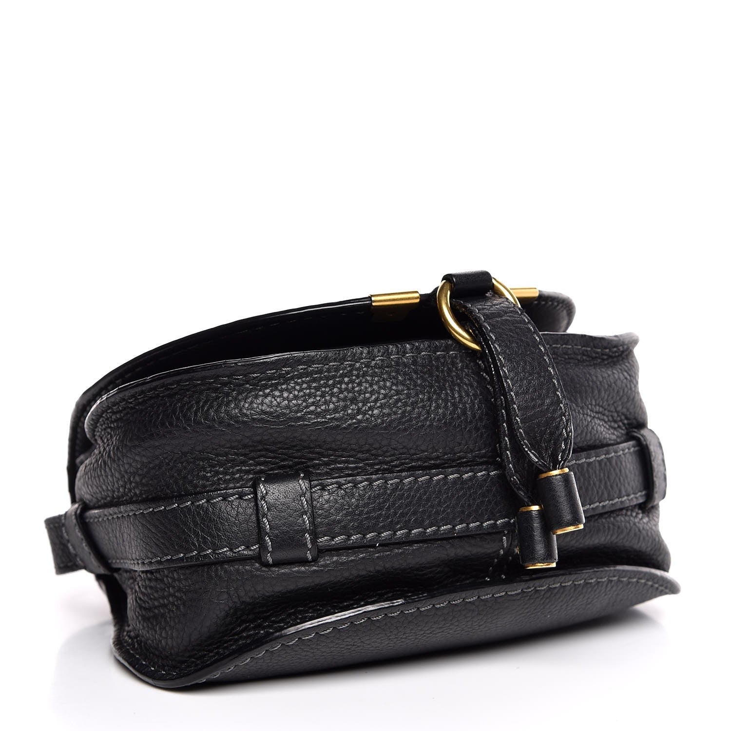 Chloe Calfskin Mini Marcie Round Crossbody Bag Black 4 of 7