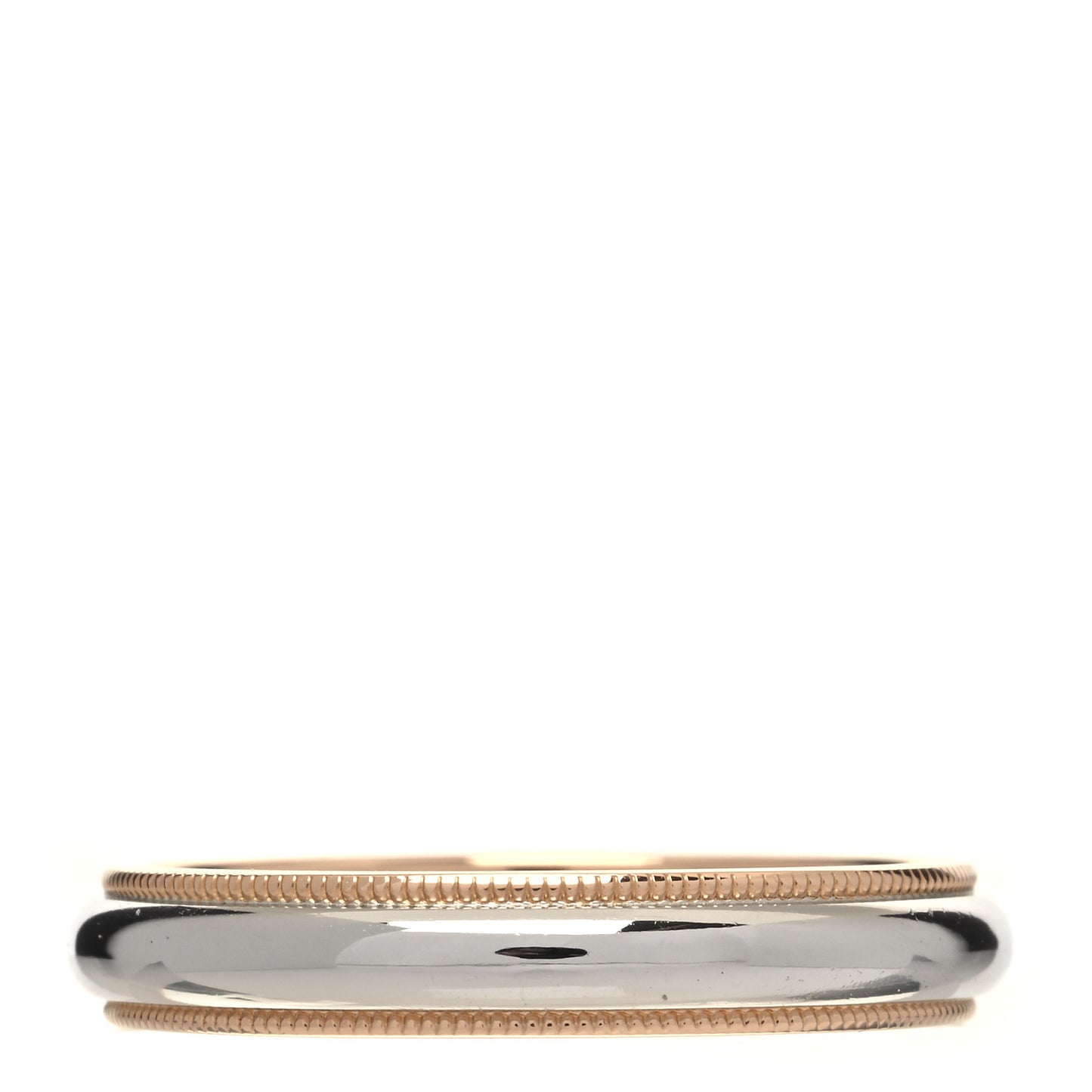 Platinum 18K Rose Gold 4mm Together Milgrain Wedding Band Ring 60 9