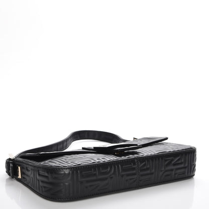 Fendi Nappa Logo Embossed Baguette Black 4 of 7