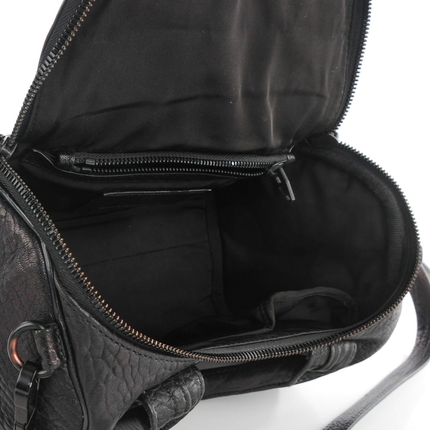 Pebbled Lambskin Rockie Black Matte Black Hardware