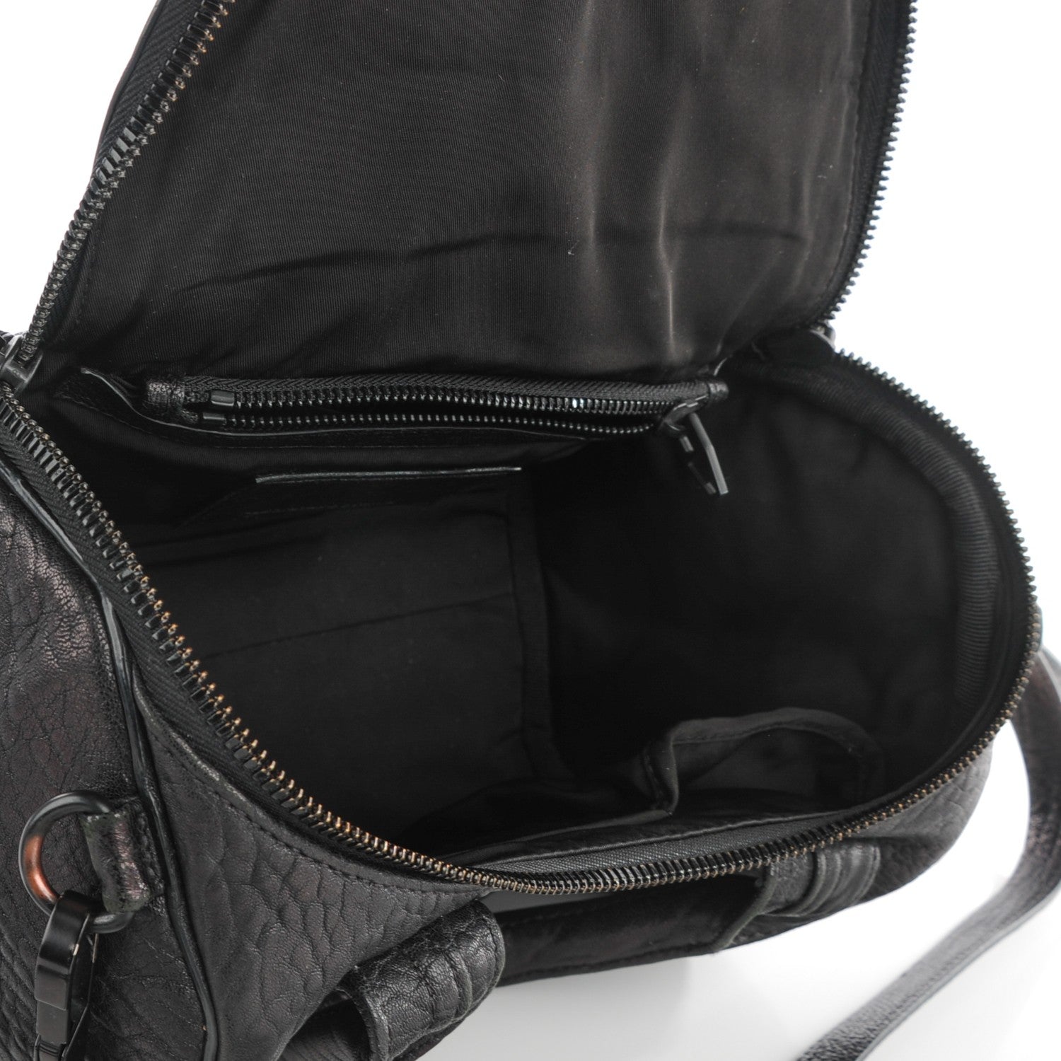 Alexander Wang Pebbled Lambskin Rockie Black Matte Black Hardware 5 of 12