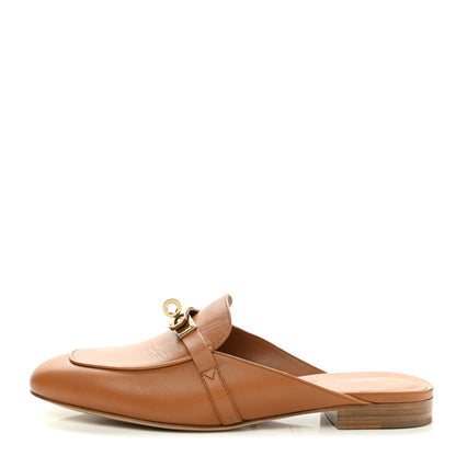 Hermes Calfskin Oz Mules 37 Naturel Beige Dore 1 of 9