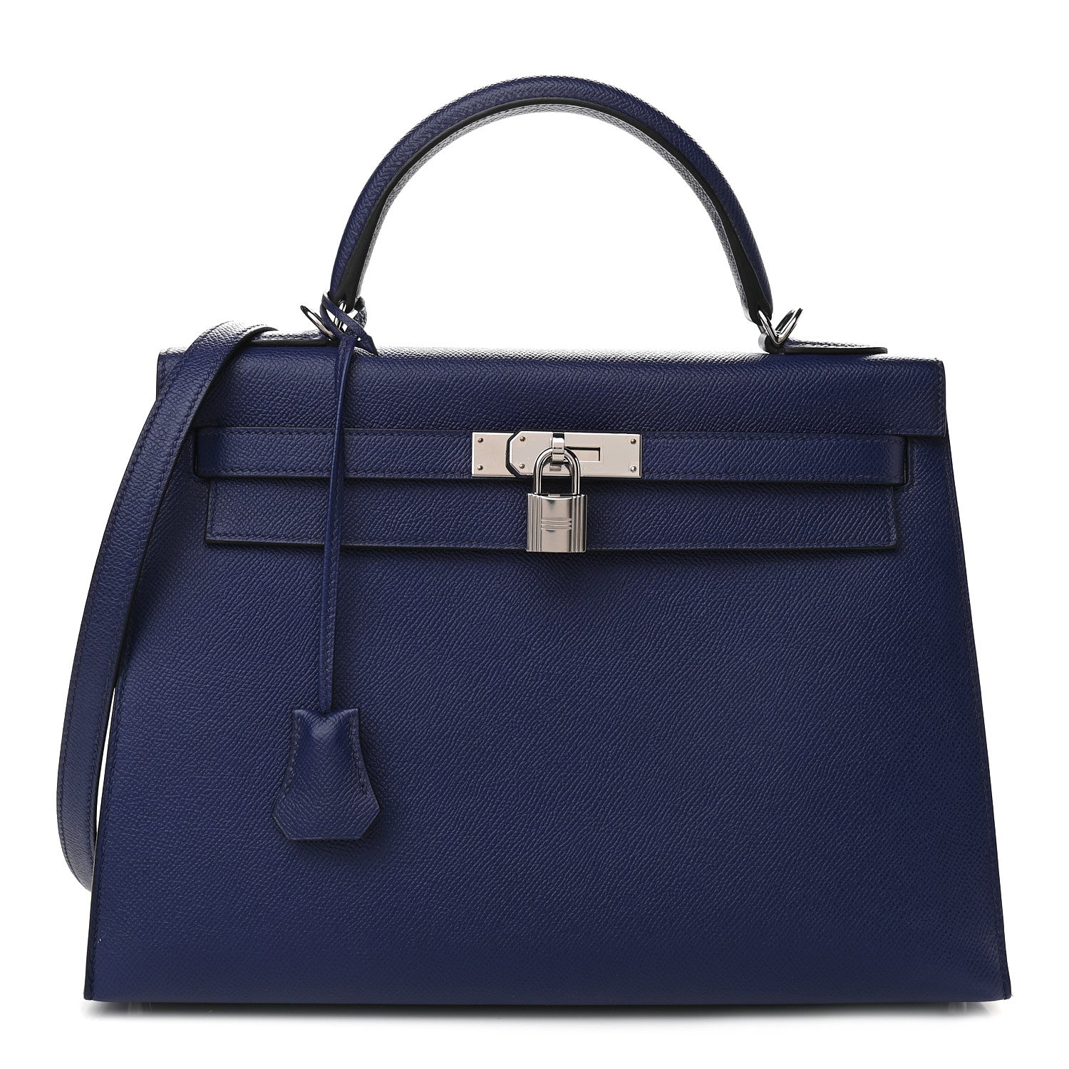 Hermes Epsom Kelly Sellier 32 Bleu Encre 1 of 10