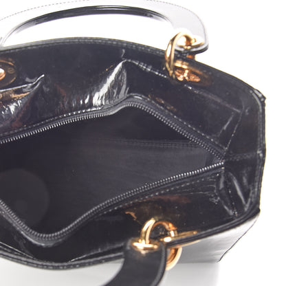 Christian Dior Patent Diorissimo Medium Lady Dior Black 5 of 9