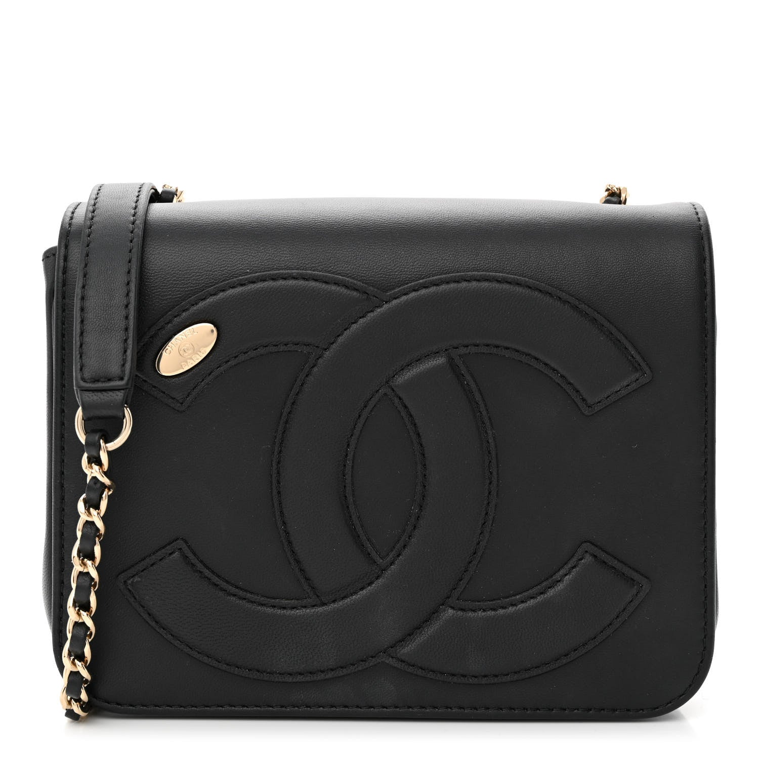 Chanel Lambskin CC Mania Flap Bag Black 1 of 11