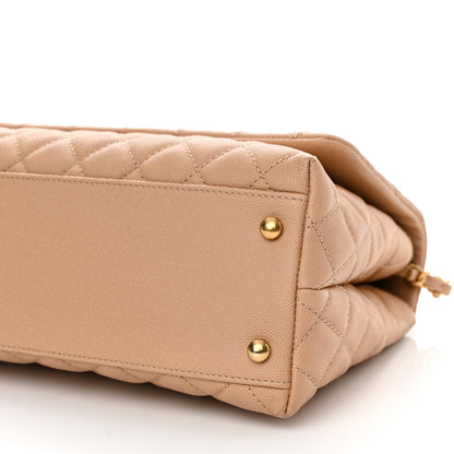 Chanel Caviar Lizard Quilted Small Coco Handle Flap Beige 10 of 10