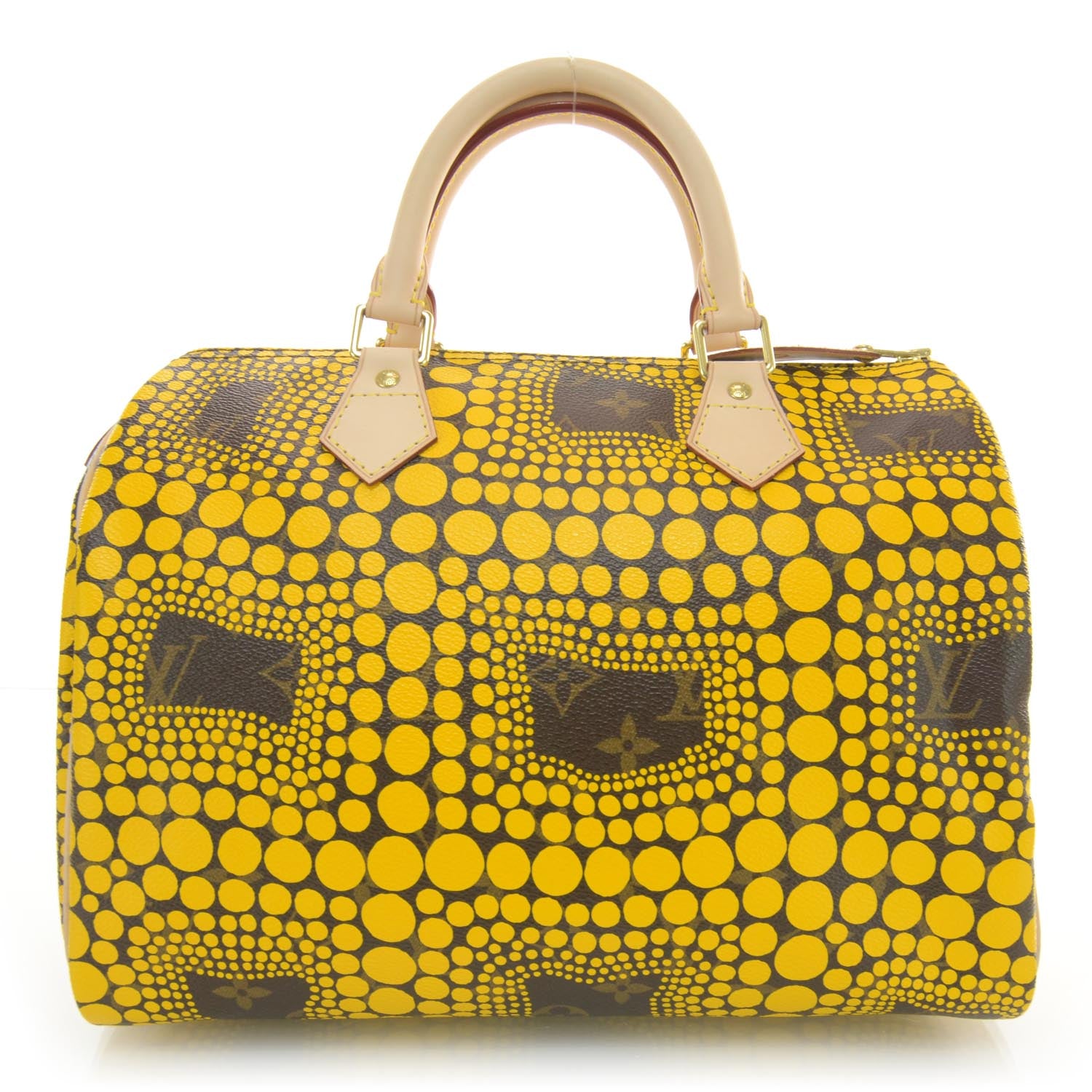 Louis Vuitton Monogram Kusama Town Speedy 30 Yellow 1 of 8