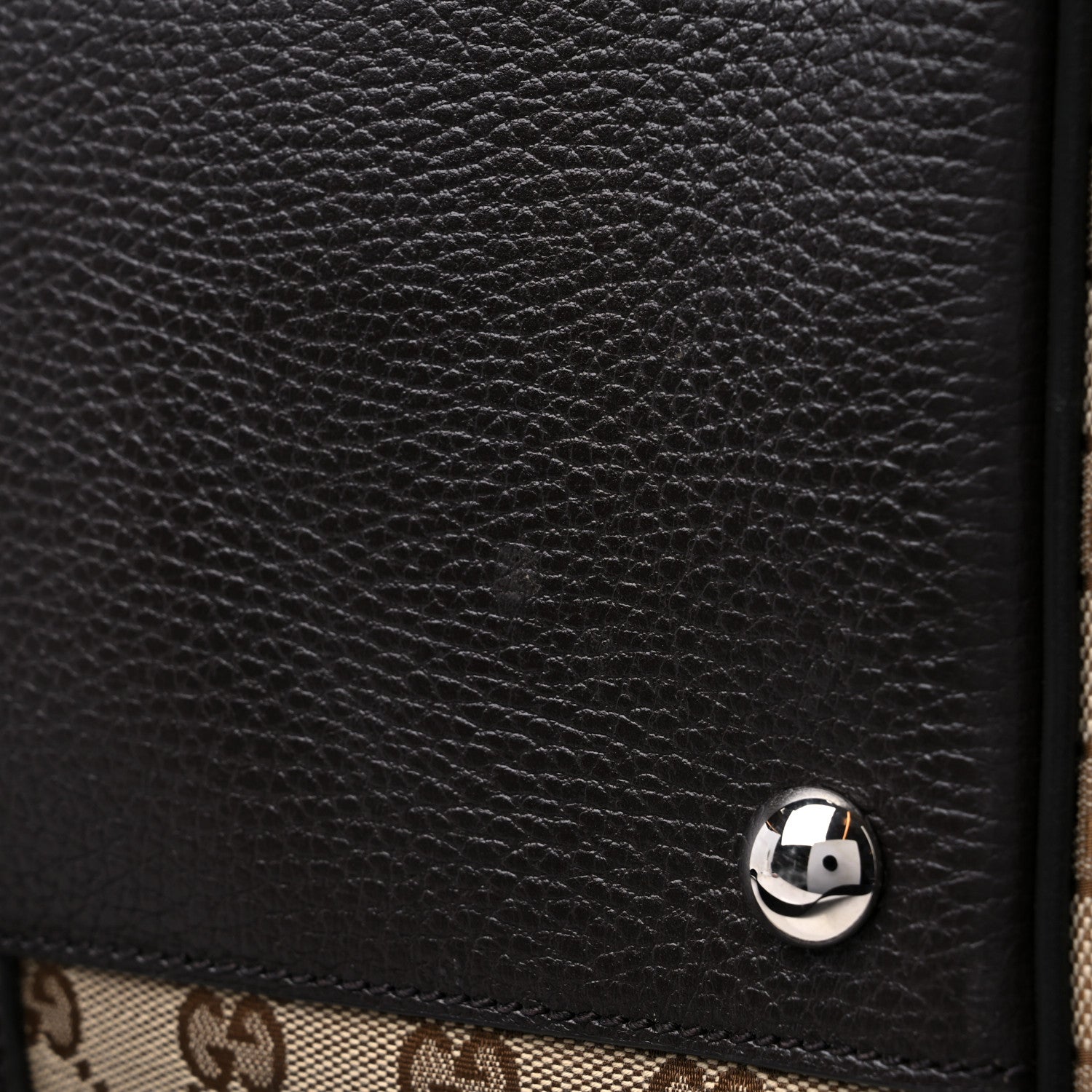 Gucci Monogram Dollar Calfskin Boston Duffle Bag Beige Ebony Testa di Moro Marrone Scuro 12 of 12