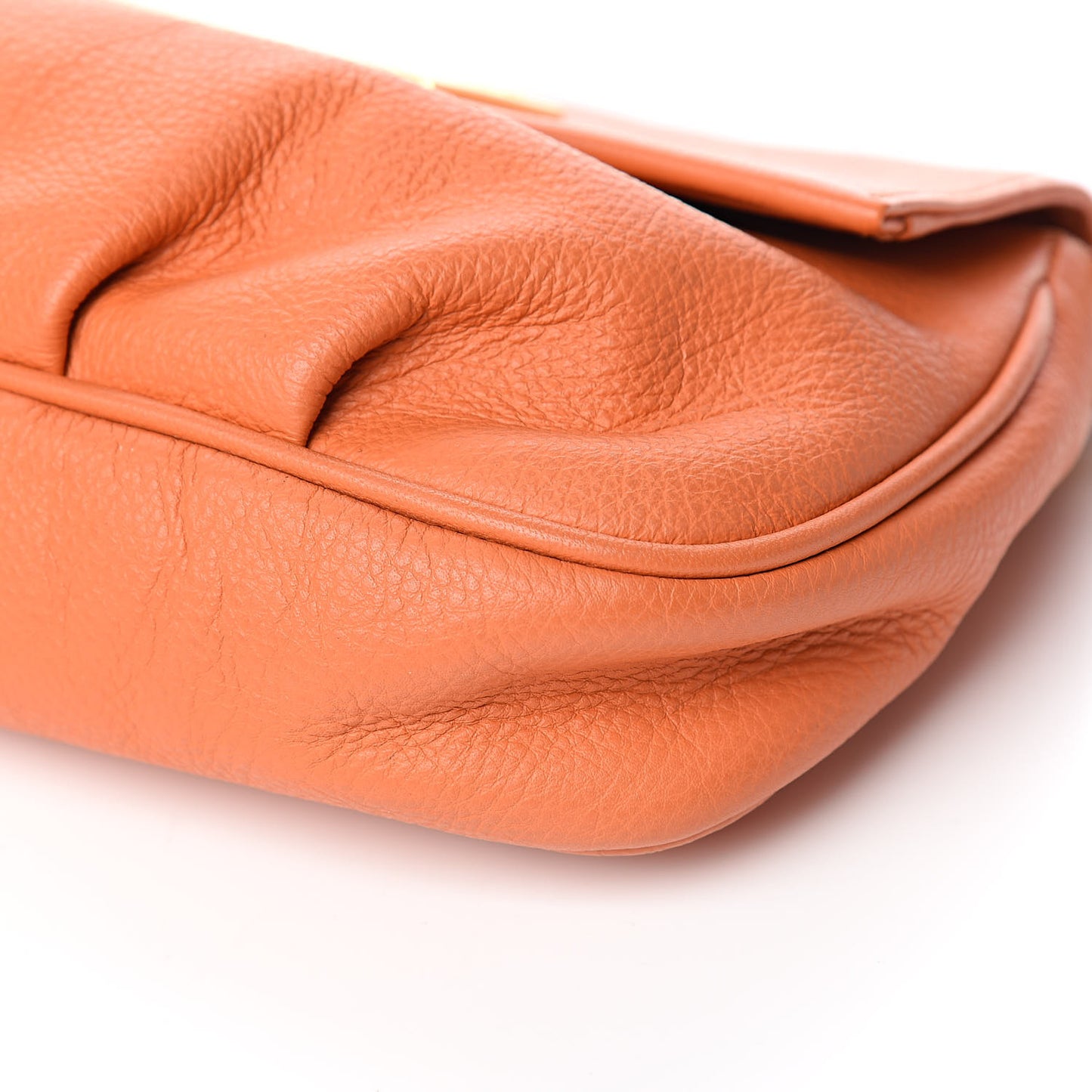 Vitello Flamingo Fendista Pouchette Crossbody Arancio