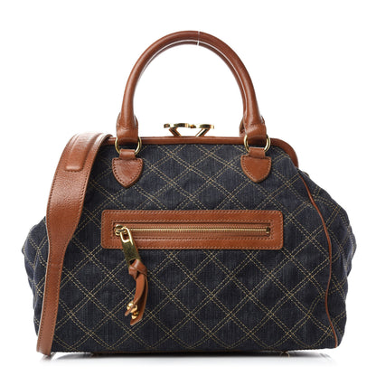 Marc Jacobs Denim Quilted Mini Stam Blue 1 of 10
