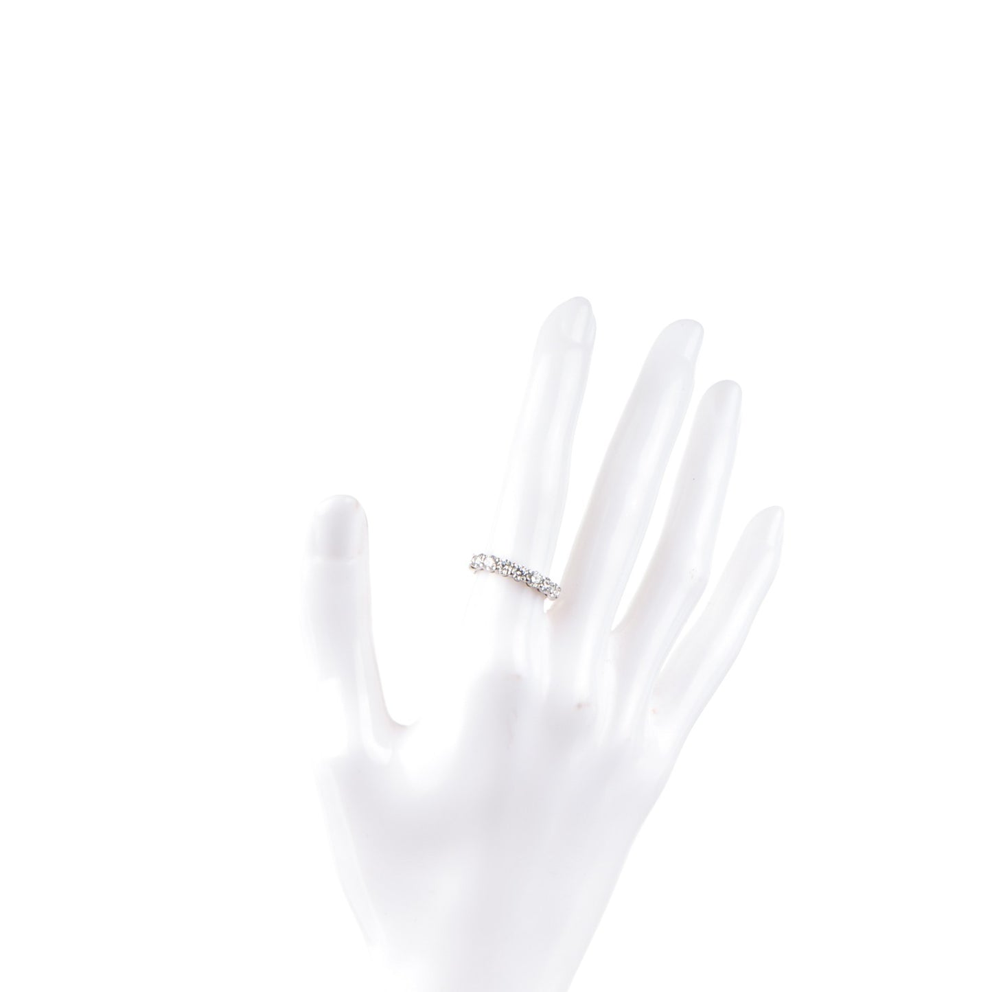Platinum Diamond .85ctw 3.5mm Embrace Half Circle Band Ring 50 5.5