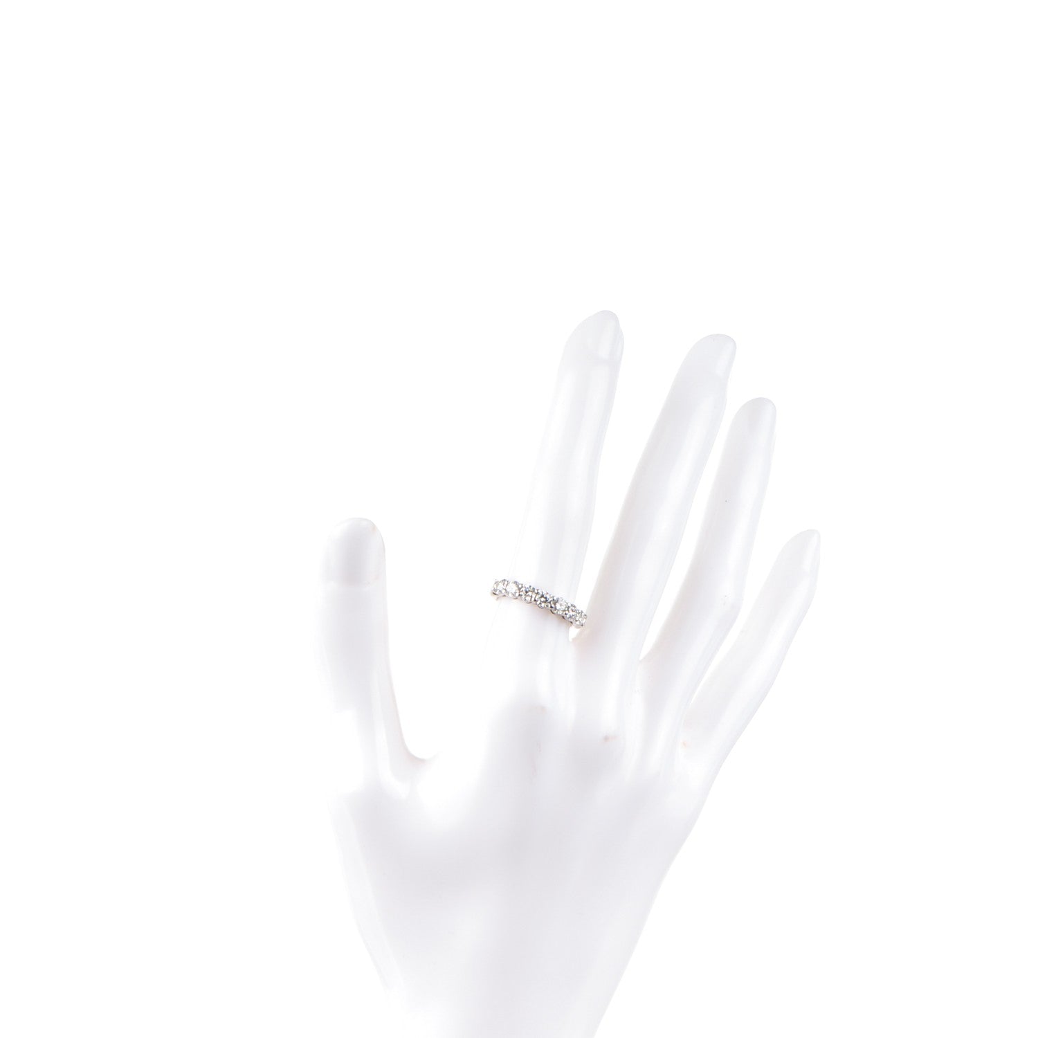 Tiffany Platinum Diamond .85ctw 3.5mm Embrace Half Circle Band Ring 50 5.5 2 of 5