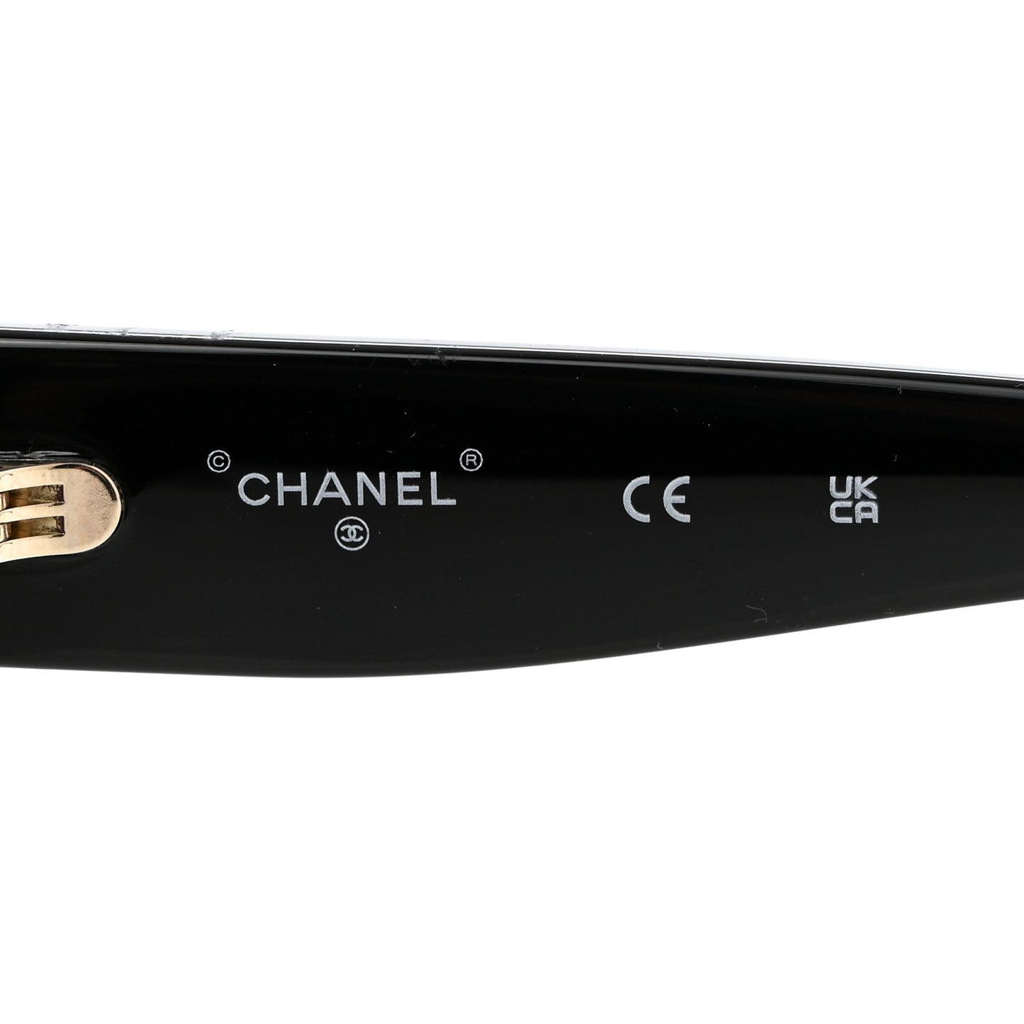 Acetate Rectangle Logo Sunglasses 71506A Black Gold