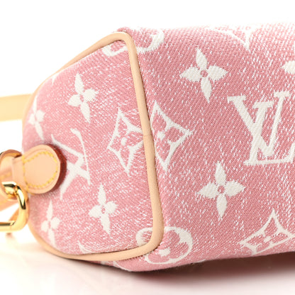 Louis Vuitton Monogram Jacquard Denim Nano Speedy Bandouliere Pink 7 of 8
